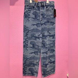 Vans Boys' Check-5 Loose Camo Printed Denim Jeans